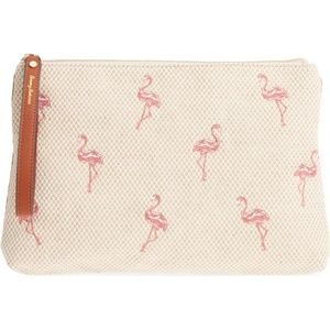 Tommy Bahama Carlin Flamingo Zip Clutch/Wristlet